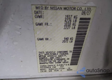 2018 Nissan Altima 2.5 S from USA, damaged, VIN 1N4AL3APXJC108754